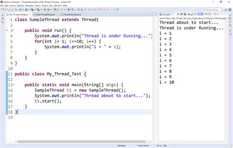 threads java program